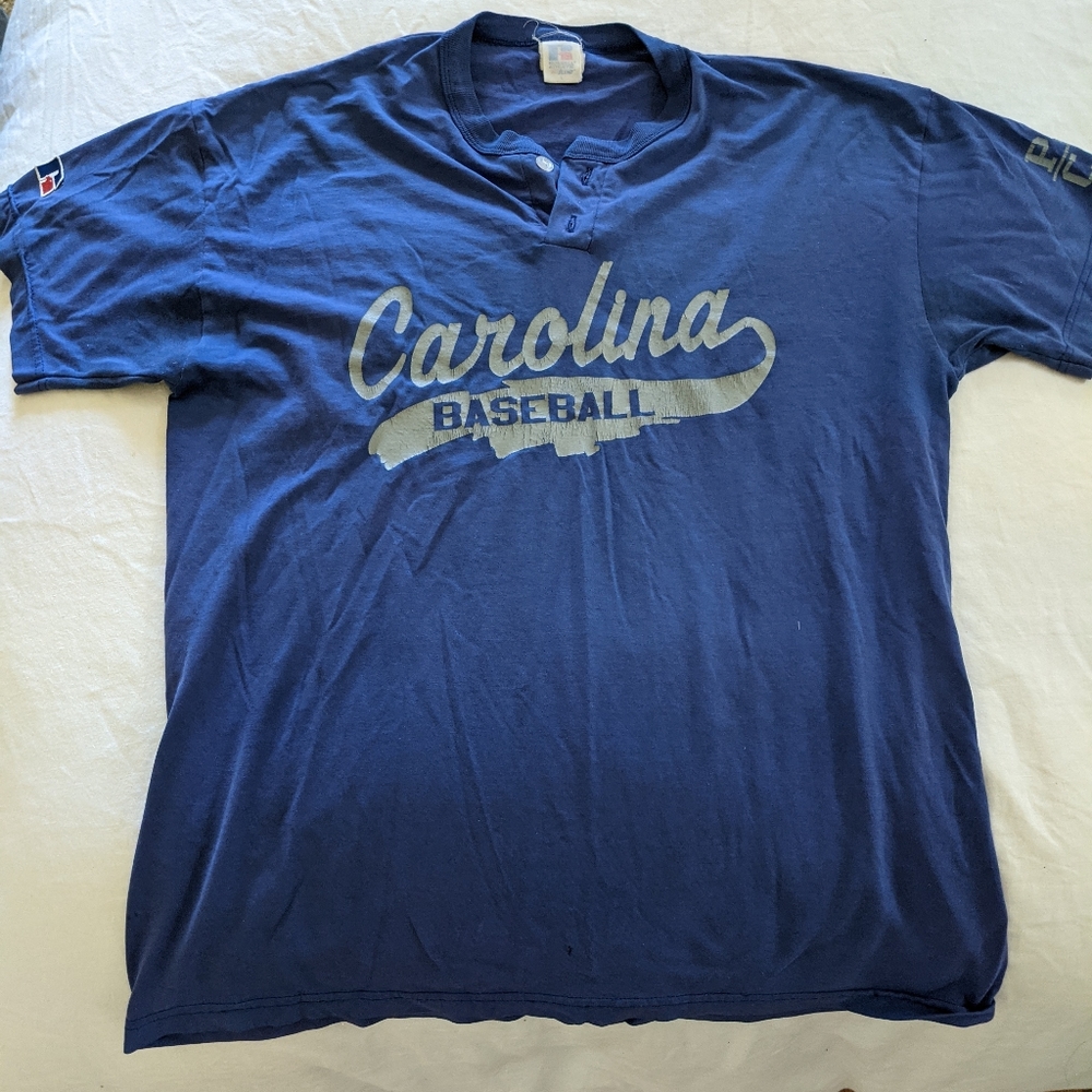 Vintage Blue Carolina Baseball T-Shirt